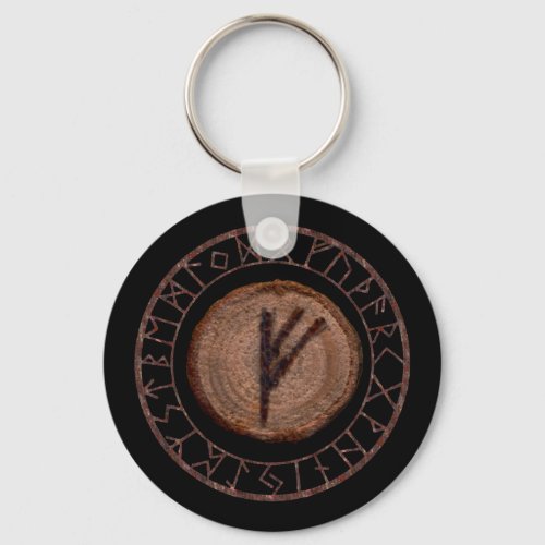 Fehu _ Elder Futhark rune Keychain