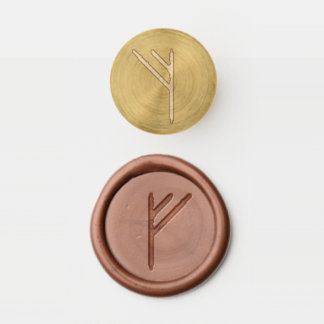 Fehu Futhark Rune Wax Stamp 0.75"