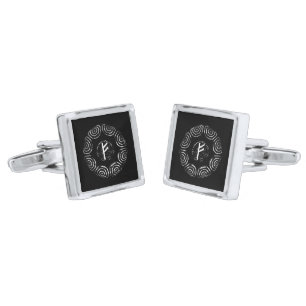 ☼Fehu - Rune of Luck & Prosperity☼ Silver Cufflinks