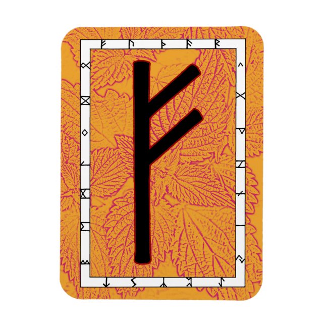 Fehu Viking Rune Magnet - Becoming! (Vertical)