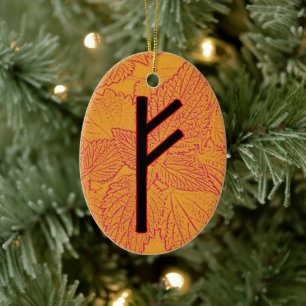 Fehu Viking Rune Yule Ornament - Becoming!