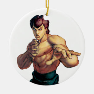 Fei Long Hands Raised Ceramic Ornament