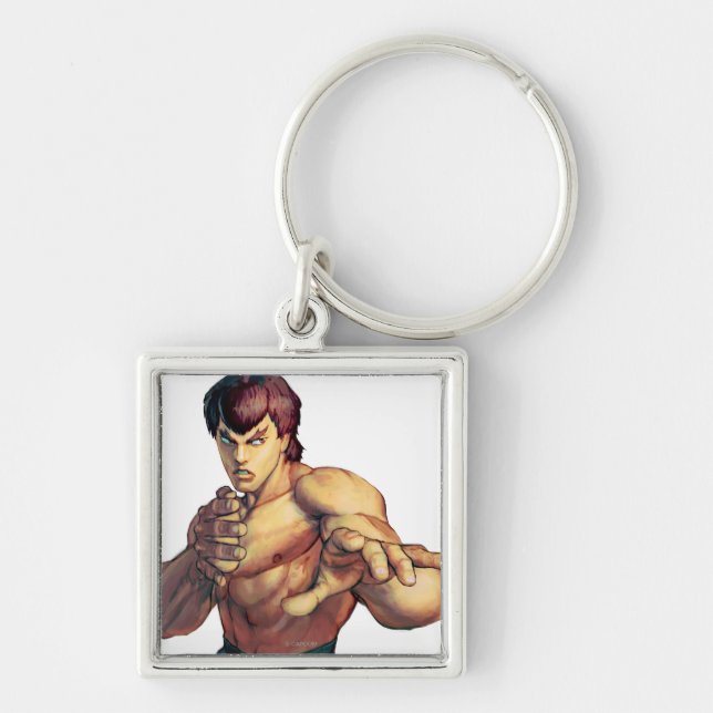 Fei Long Hands Raised Keychain (Front)