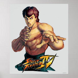 Fei Long Hands Raised Poster