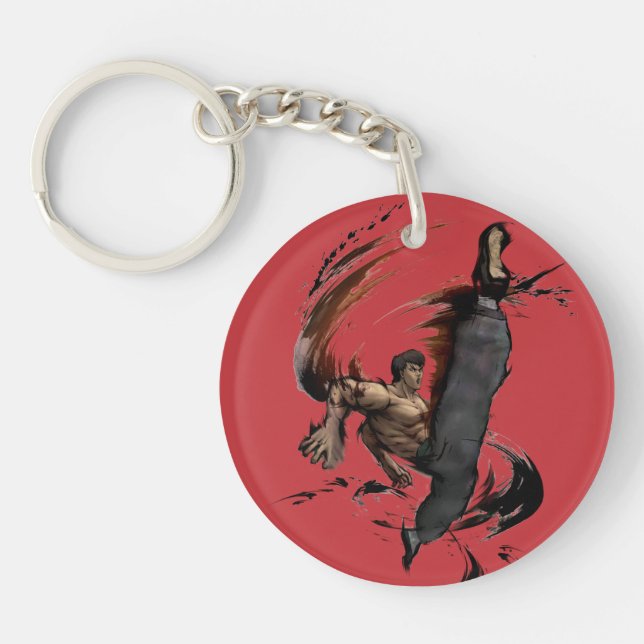 Fei Long High Kick Keychain (Front)