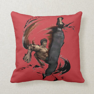Fei Long High Kick Throw Pillow