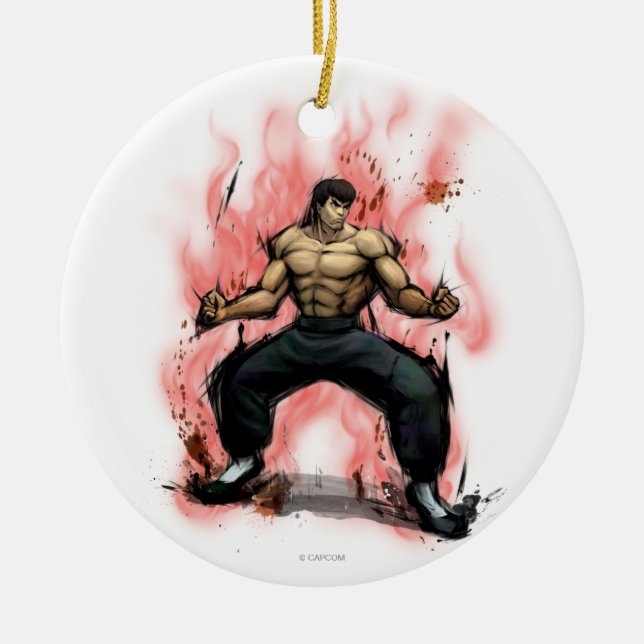 Fei Long Stance Ceramic Ornament (Front)