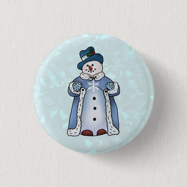 Feiner Schneemann  Button (Front)