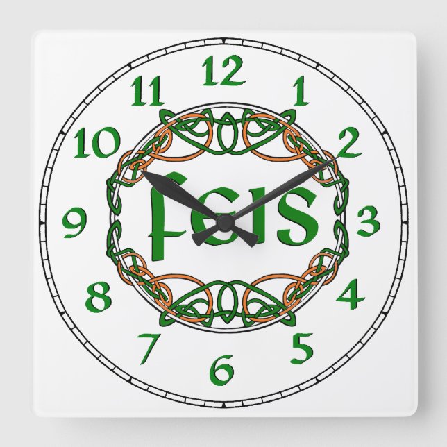 FEIS SQUARE WALL CLOCK (Front)