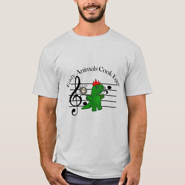 Feisty Animals Cook Eggs T-Shirt (Front)