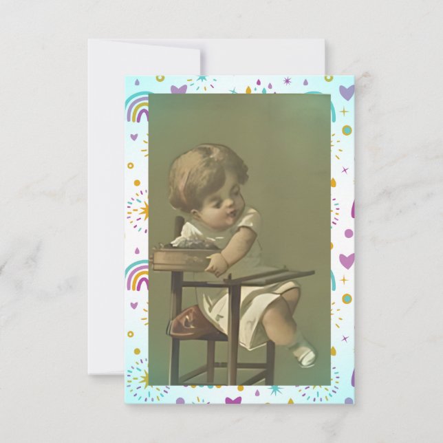 Feisty Baby Thank You Card (Front)