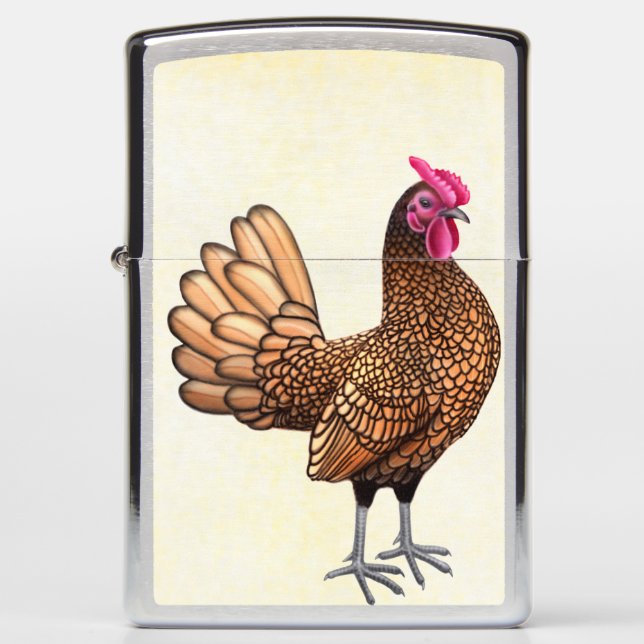 Feisty Bantam Rooster Zippo Lighter (Front)
