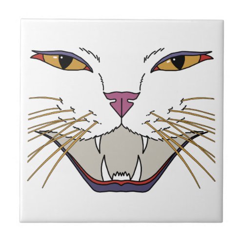 Feisty Cat Lover Ceramic Tile