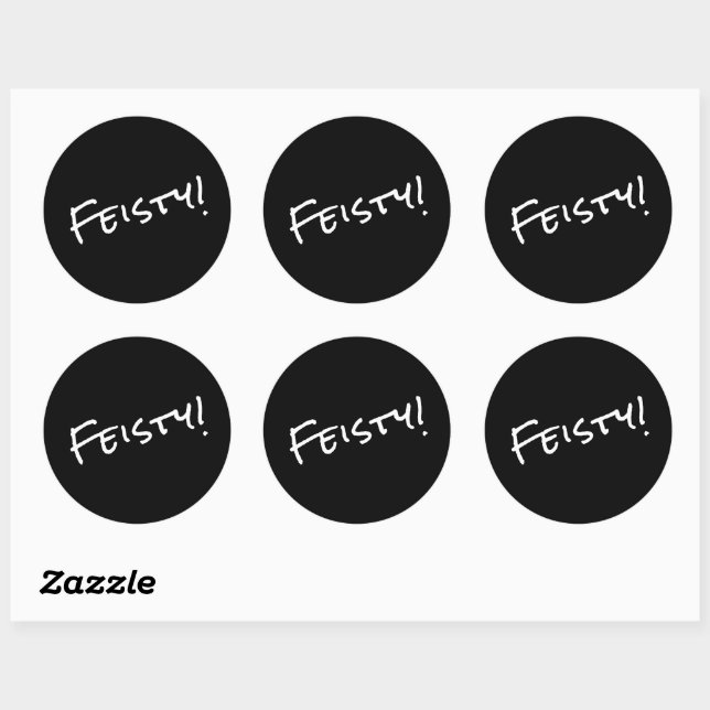 Feisty! Classic Round Sticker (Sheet)