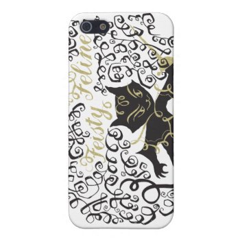Feisty Feline Iphone Se/5/5s Cover by pussinboots at Zazzle