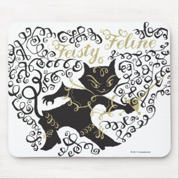 Feisty Feline Mouse Pad by pussinboots at Zazzle