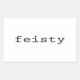 Feisty Rectangular Sticker