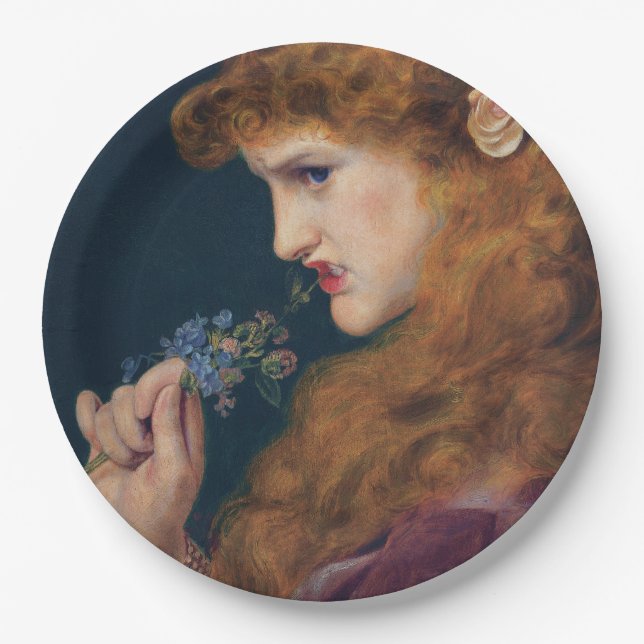 Feisty Red-haired Woman (Love's Shadow) (Divorce) Paper Plates (Front)