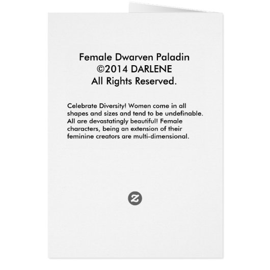 Feisty Warrior Woman (Back)