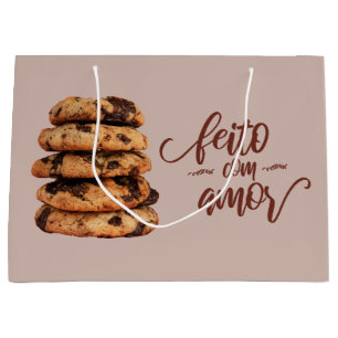 Feito com amor, cookies made with love large gift bag