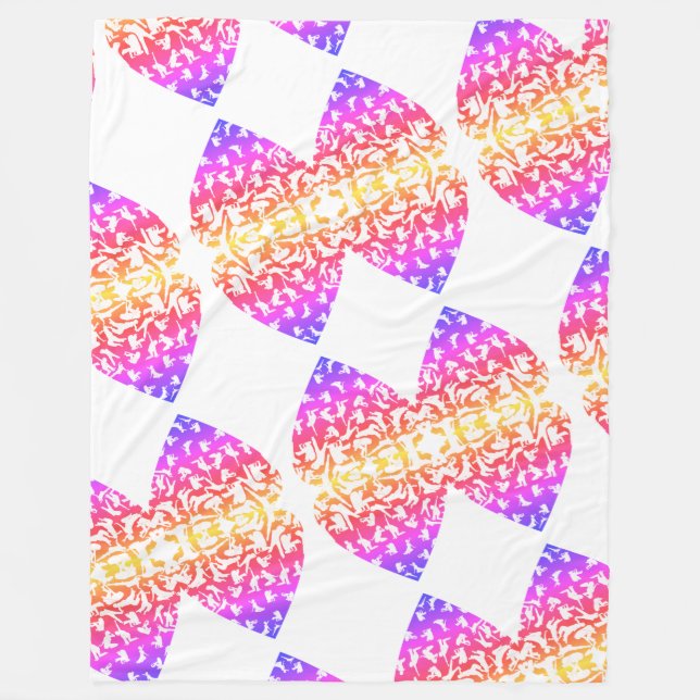 Feldenkrais Blanket - Rainbow Hearts #2 (Front)