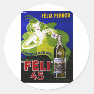 FELI 45 ABSINTHE CLASSIC ROUND STICKER