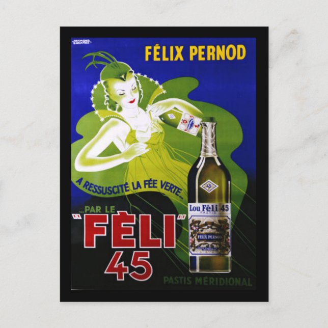 FELI 45 ABSINTHE POSTCARD (Front)