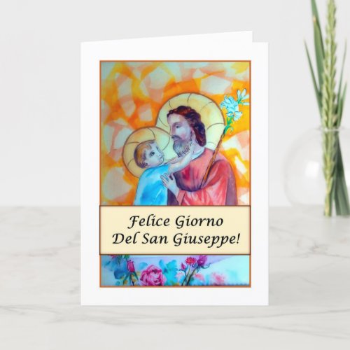 Felice Giorno del San Giuseppe Religious Card