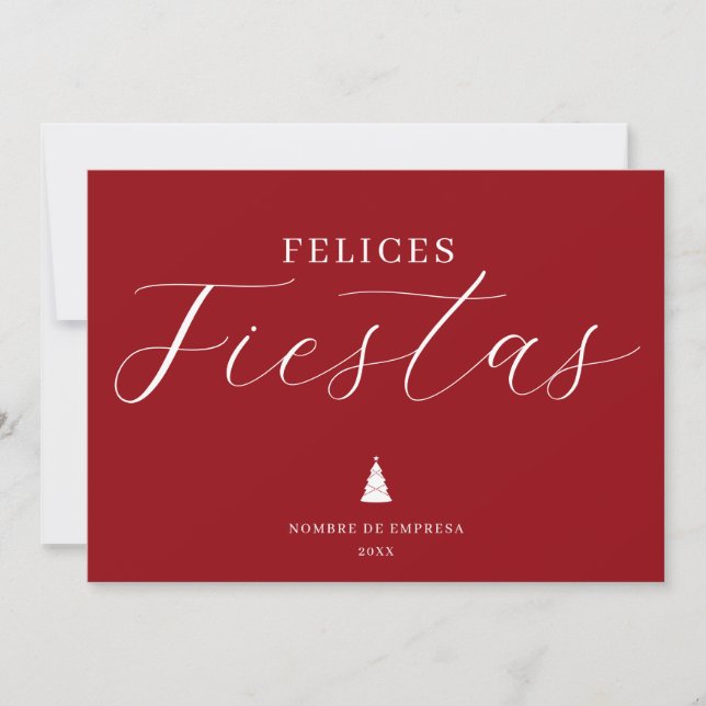 Felices Fiestas Business Holiday Card (Front)