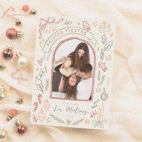 Felices Fiestas Ilustraciones de Navidad con Foto