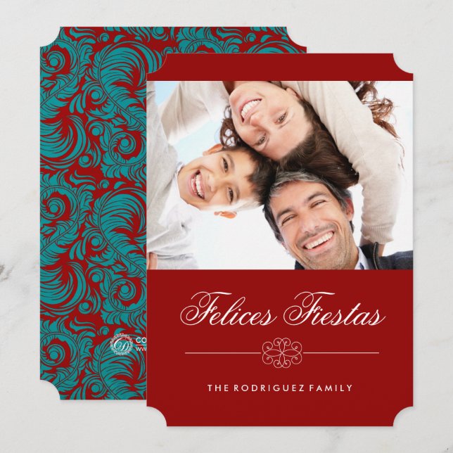 Felices Fiestas Photo Cards (Front/Back)