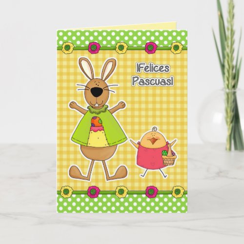 Felices Pascuas Easter Card in Spanish