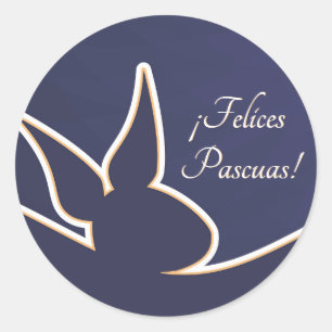 Felices Pascuas Happy Easter Rounder sticker