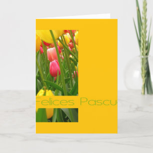 Felices Pasquas spanish easter greeting Holiday Card