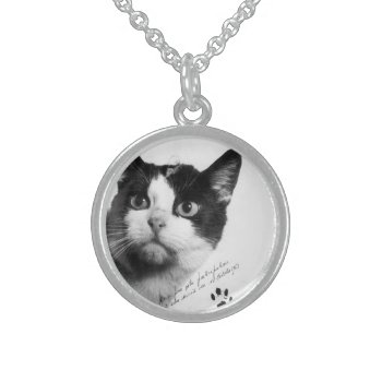 Félicette: The First Cat In Space Sterling Silver Necklace by OrchardSCIENCE at Zazzle