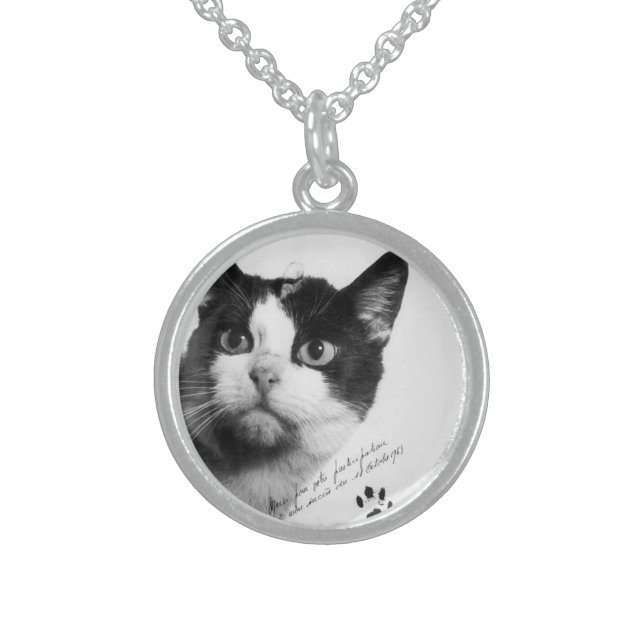 Félicette: The First Cat in Space Sterling Silver Necklace (Front)