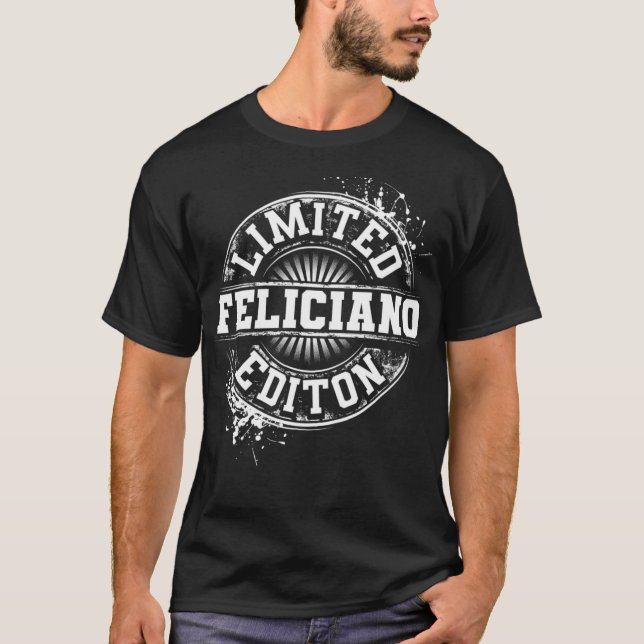 FELICIANO Funny Surname Family Tree Birthday Reuni T-Shirt (Front)
