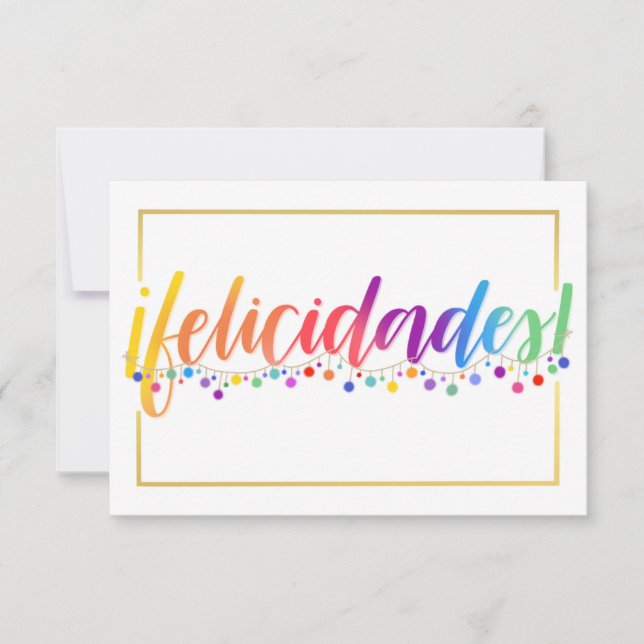 Felicidades one-sided card (Front)