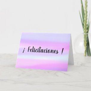 Felicitaciones Spanish Congratulations Watercolor Card
