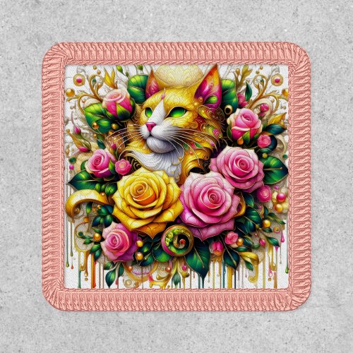 Feline Amidst a Vibrant Floral Bloom Patch