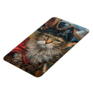 Feline Buccaneer - Flexible Photo Magnet