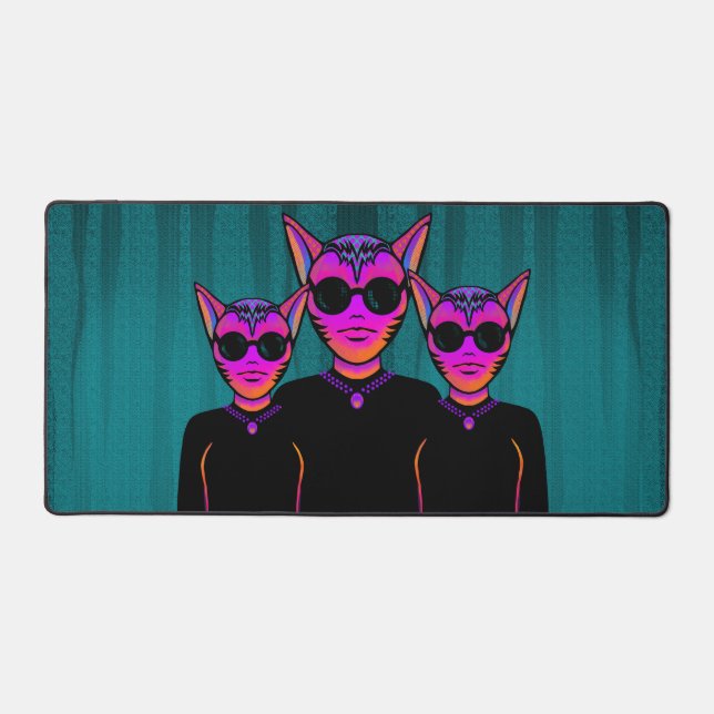 Feline Character Desk Mat (Front)