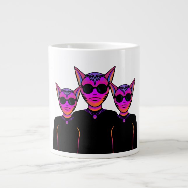 Feline characters Design Giant Coffee Mug (Front)