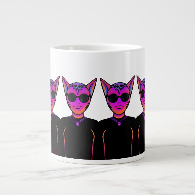 Feline characters Design Giant Coffee Mug (Front)