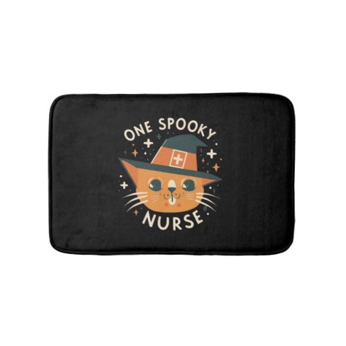 Feline Charm Meets Healthcare _ One Spooky Nurse C Bath Mat