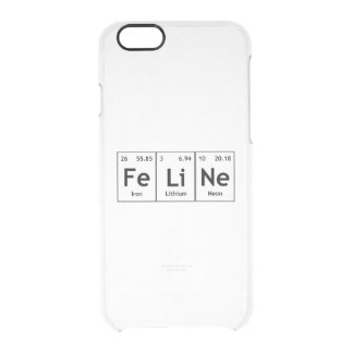 FeLiNe Chemistry Periodic Table Elements Words Clear iPhone 6/6S Case