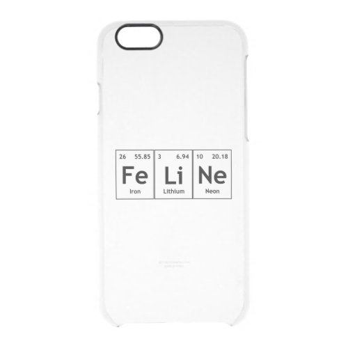 FeLiNe Chemistry Periodic Table Elements Words Clear iPhone 66S Case