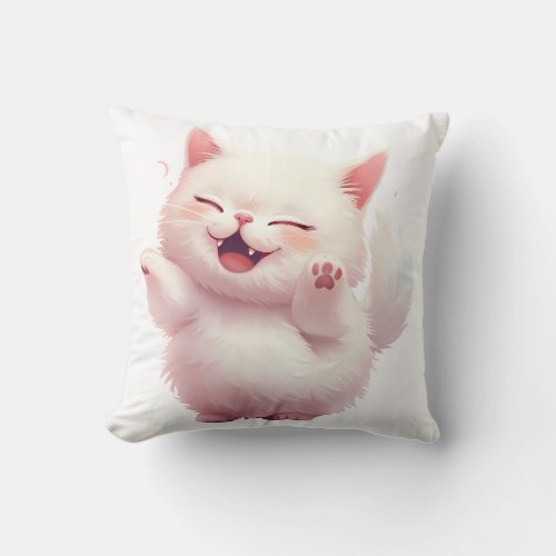Feline Comfort Cat Print Pillow