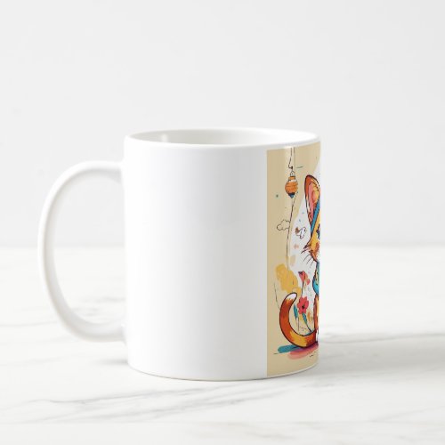 Feline Elegance Beautiful Cat Printed Cup Coffee Mug