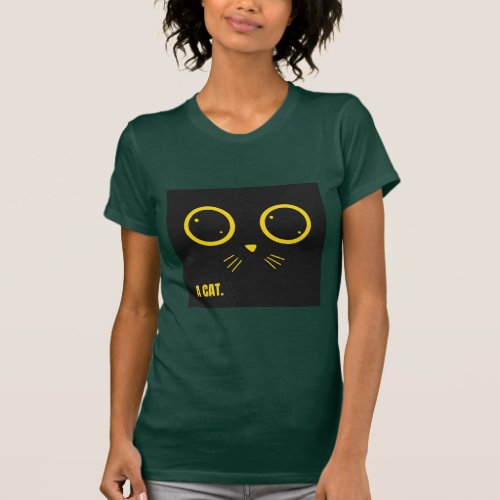 Feline Elegance Black Cat Womens Tee T_Shirt